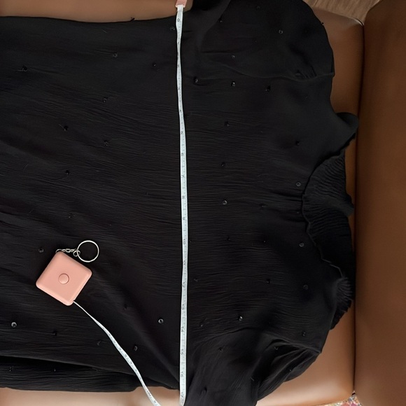 RETROFÊTE Black 100% Silk Mock Neck Blouse in Size XS - Picture 11 of 11